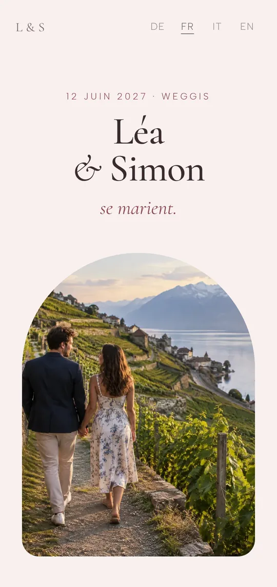 Page des invités dans le style Lugano