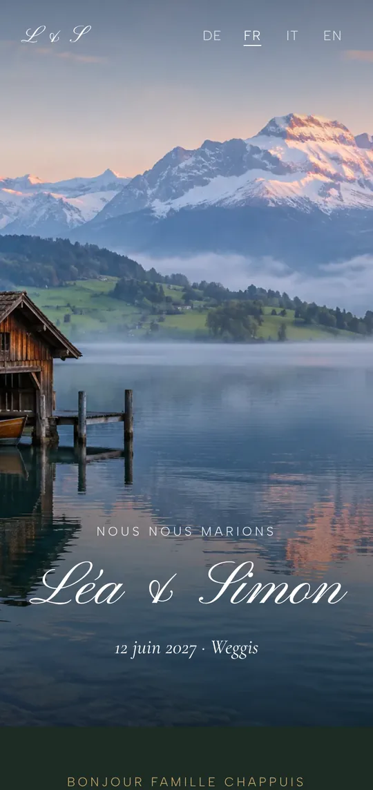 Page des invités dans le style Montreux